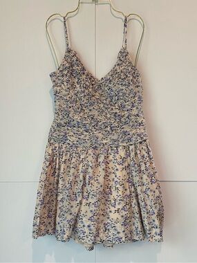 NWT Free People Petal Pink Floral Spaghetti Strap Tank Top & Skirt Set Size M